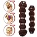 Goldrose Buns 2 Pieces Magic Hair Styling Styler Twist Ring Former Shaper Doughnut Donut Chignon Bun Maker Clip Hair Curler Accessory Small & Large (Brown)