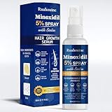 5% Minoxidil Hair Growth Spray Serum, Hair Regrowth Treatment for Men and Women, Strengthens and Thickens Hair for Fuller, Longer Results, Beard and Facial Hair Enhancer