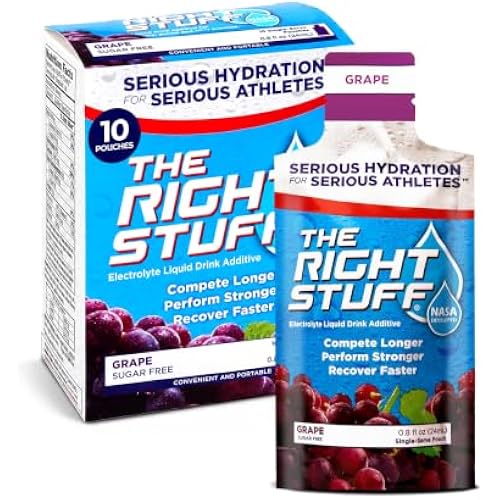 The Right Stuff Electrolyte Drink additive from NASA Grape 10-Pouches