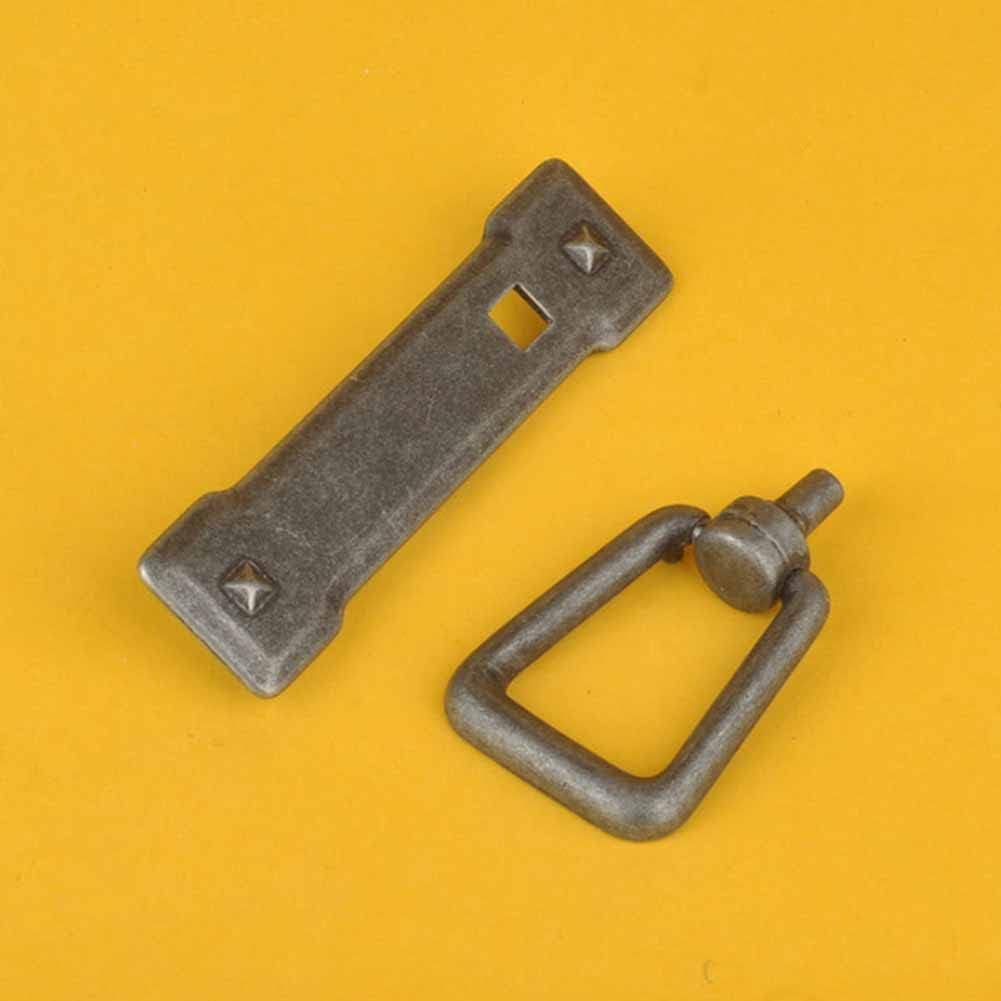Farmhouse Cabinet Pulls 2 Pack - Rustic Drawer Handles with Backplate, Antique Iron Black Cabinet Pulls for Kitchen Cabinets Dresser Drawers (Ancient Iron Black)