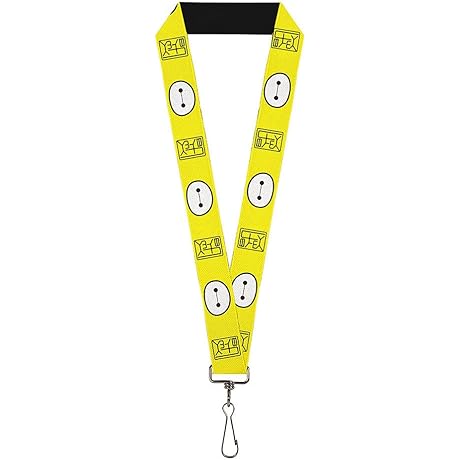 Buckle-Down Seatbelt Webbing Lanyard Baymax Hanko/face Yellow/Black/White