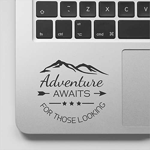 Adventure Awaits Those Looking Quote Motivational MacBook Decal Inspirational Laptop Sticker Quote Compatible with MacBook Retina, MacBook Air, MacBook Pro Wicked Decals