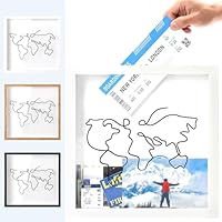 Scatola Memoria Viaggio 20x20cm - Per Biglietti, Foto E Ricordi, In Legno Con Slot, Ideale Regalo - Foto 3