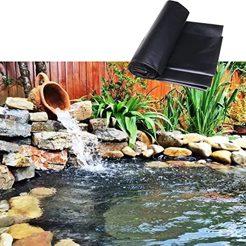 ZYFA 8 Mil HDPE Pond Liner Pond Skins Fish Rubber Tarp Easy Cutting Underlayment Puncture Tear Resistant for Fish or koi Ponds, Water Fountain, Waterfalls,Streams Fountains and Water Gardens