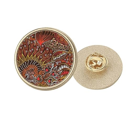 Broche ronde en métal doré poissons pour égayer vos vestes et écharpes
