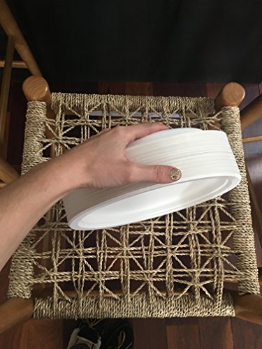 Susty Party 10-Inch Compostable Round (50-Count), Sugarcane Heavy Duty Disposable Biodegradable Plate for Dinner, White2