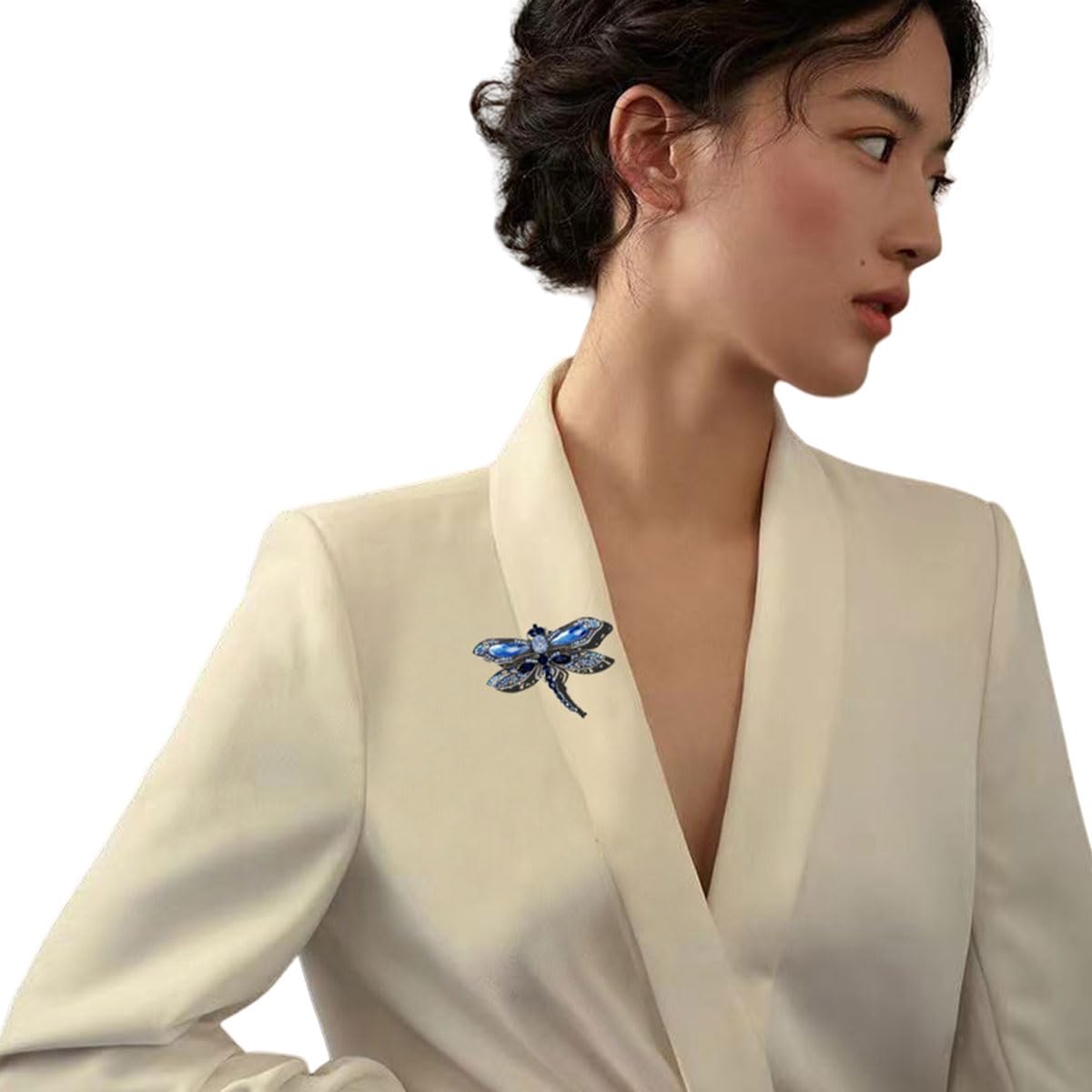 FAIRYGATE Anti Exposure Fixed Brooches Women Unisex Vintage Rhinestone Office Party Brooch Pins Lapel Pin Dress Suit Accessories Boutonniere - 5