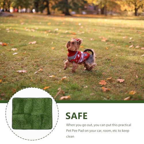 Image of Decorative Pet Pee Pad 27.7 Inch Wear-Resistant Artificial Grass Mat for Puppy Training Indoor Outdoor Use Mat Accessory