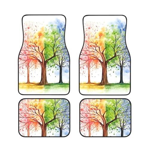 Tapis de sol de voiture universels Lot de 4 pour protection avant et arrière quatre saisons