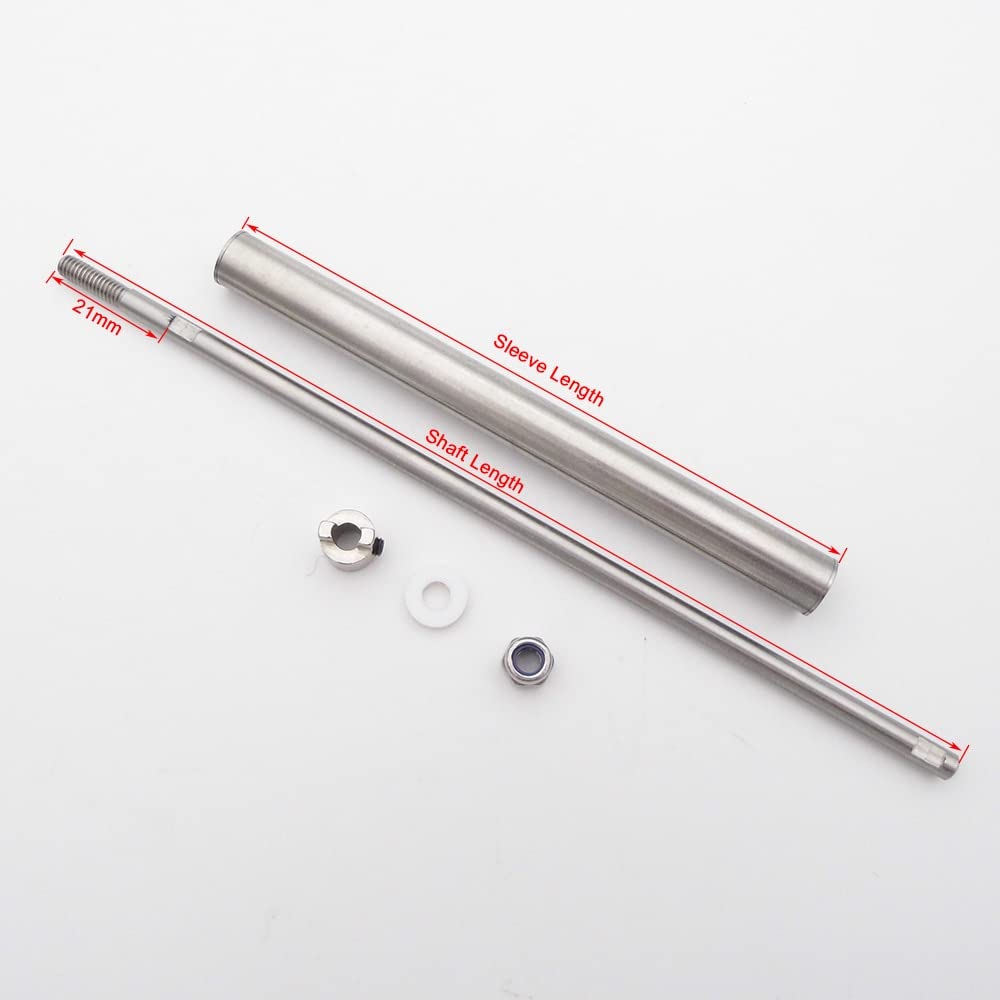 Piezas de repuesto RC - Acero inoxidable 10 cm-35 cm 4 mm Eje de transmisión Manga del eje 36 mm Kit de junta de hélice de superficie para barco RC para barco de velocidad mono Accesorios de hélice de