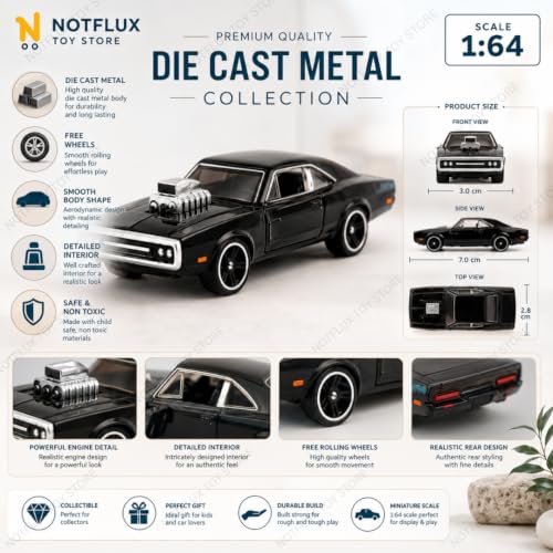 Image of Premium 1:64 Scale Mini FF Style Racing Car, Diecast Alloy Metal Model Vehicle, Collectible Toy Car for Kids, Boys, Girls, Adults and Car (Pack of 1)