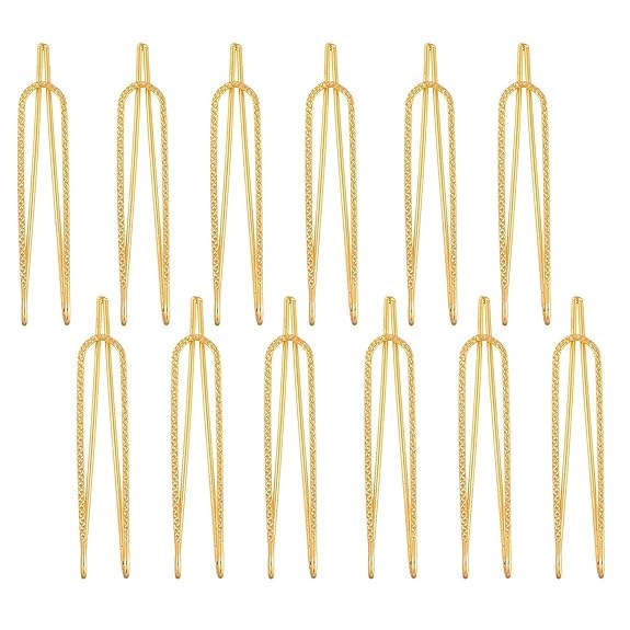 HOC® Clip on Saree Hijab Pallu Dupatta Chunari Pins Patli Strong Sari Hold Brooch Multi-purpose Metal Pins for Women Golden 12pc Size 6.5cm (2.5) inch (B0CZK3RSHF) Amazon Price History, Amazon Price Tracker