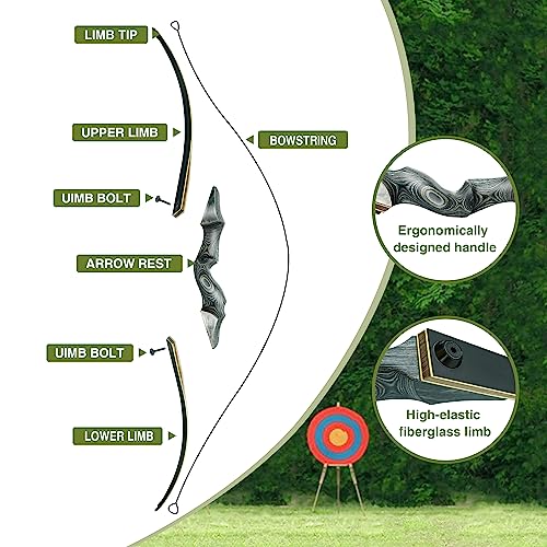 image for Black Hunter Takedown Longbow, GLURAK 60
