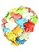 Colorful Flower Petals Latex Swim Cap