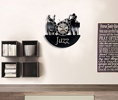 Life Is A Hot Like Jazz Art Vinyl Wall Clock-Unique Home Decor That Will Suit To Any Interior - Handmade Gift For Birthday Anniversary Or Any Other Occasion Gift For Him Gift For Her #TOP5