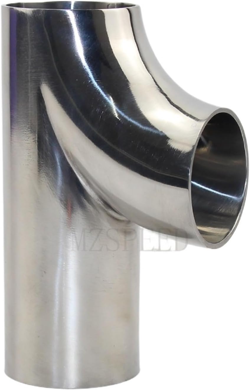 1pc 19-159mm Pipe OD Butt Welding r-Shaped Elbow 3 Way SUS 304 Stainless Sanitary Fitting Spliter Homebrew Beer Wine(38mmx1.5mm)
