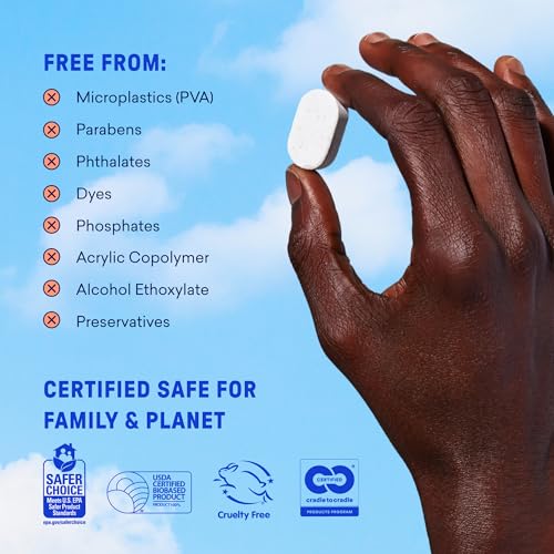 Image of BLUELAND 100% Plastic-Free Dishwasher Detergent Tablets Set, Lemon Zest