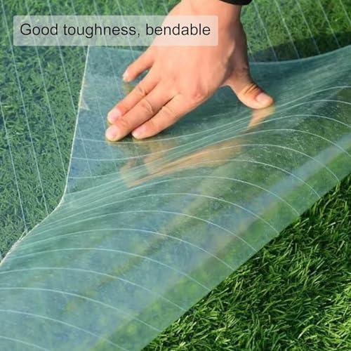 Transparent Polycarbonate Roof Panels 0.7x20m for Greenhouses, Patios, Carports, Sunrooms & Gardens - Durable, UV-Resistant, Easy Installation