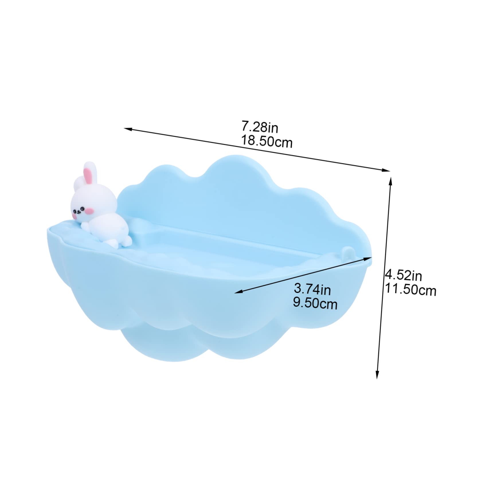 Cabilock Cartoon Cloud Wall Mounted Soap Holder Draining Soap Storage Box for Bathroom No Drilling Required Material Cute Design for Smooth Surfaces