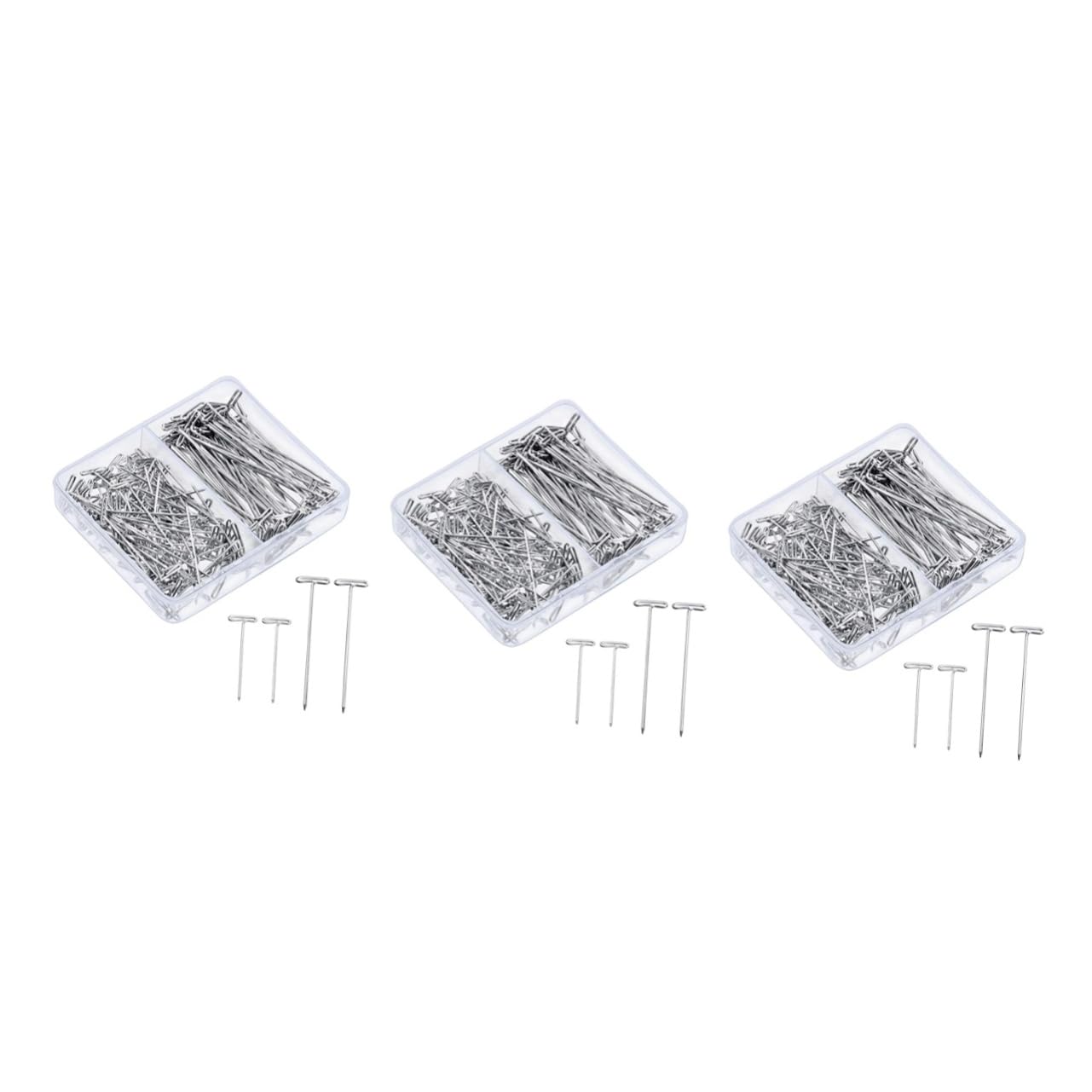 900piezas T- De Metal para Fijar Juego De Alfileres para Modelado y Manualidades Caja De Almacenamiento