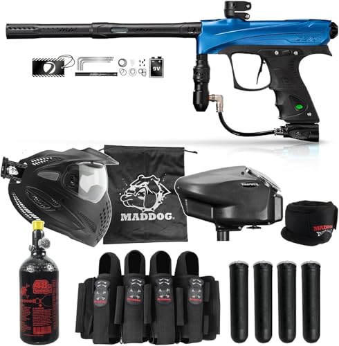 Maddog DYE CZR+ Full Auto Electronic Paintball Gun Marker Elite Starter Package | Thermal Anti-Fog Paintball Mask, HPA Tank, Empire Halo Too Loader, Neck...