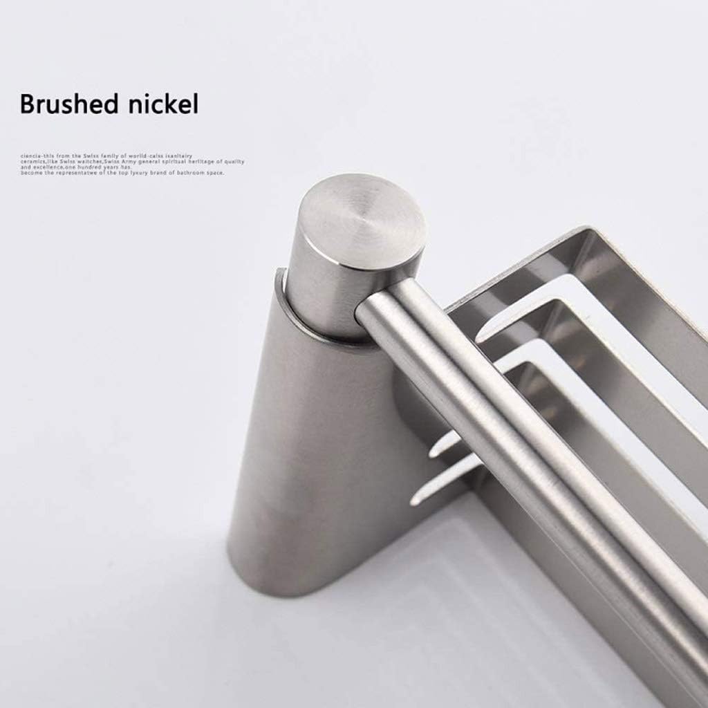 Bathroom Shelves, Stainless Steel Racks Removable and Washable Wall Mounted Kitchen Toiletries Storage Rack Pendant