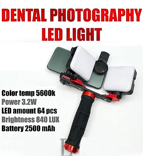 Kit de fotografía dental de doble luz bluetooth para imágenes macro sin sombras en clínica 3