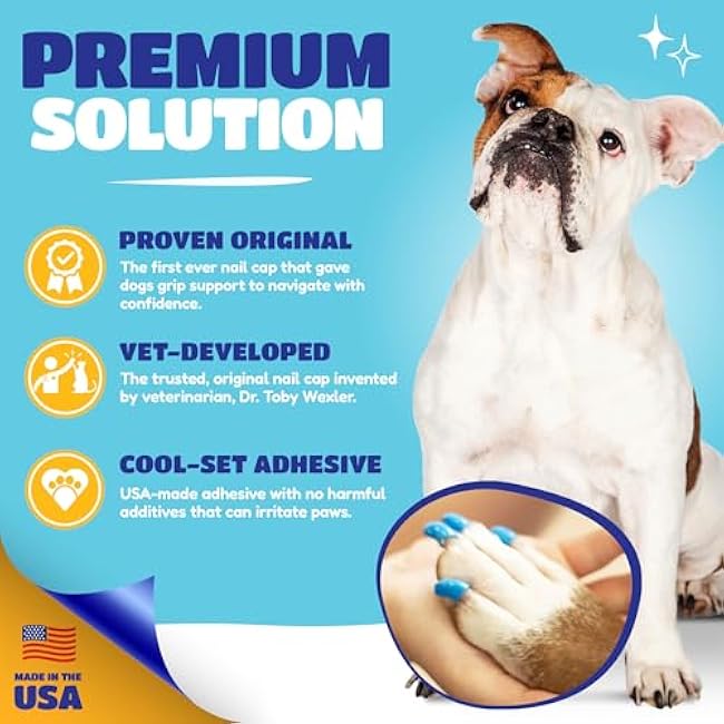 Soft Claws Nail Caps for Dogs with Non-Slip Design - 40 Dog Nail Covers for Long-Lasting Protection of Floors and Furniture - Red, Medium-6ZUmZwu1