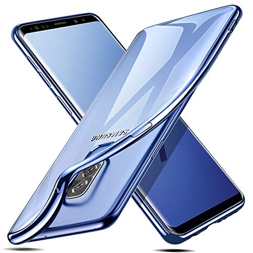 ESR Essential Twinkle Case Compatible for the Samsung Galaxy S9+ Plus Case, Slim Soft TPU Cover Case Compatible for the Samsung Galaxy S9+ Plus 6.2 inch, Blue Frame(Released in 2018)