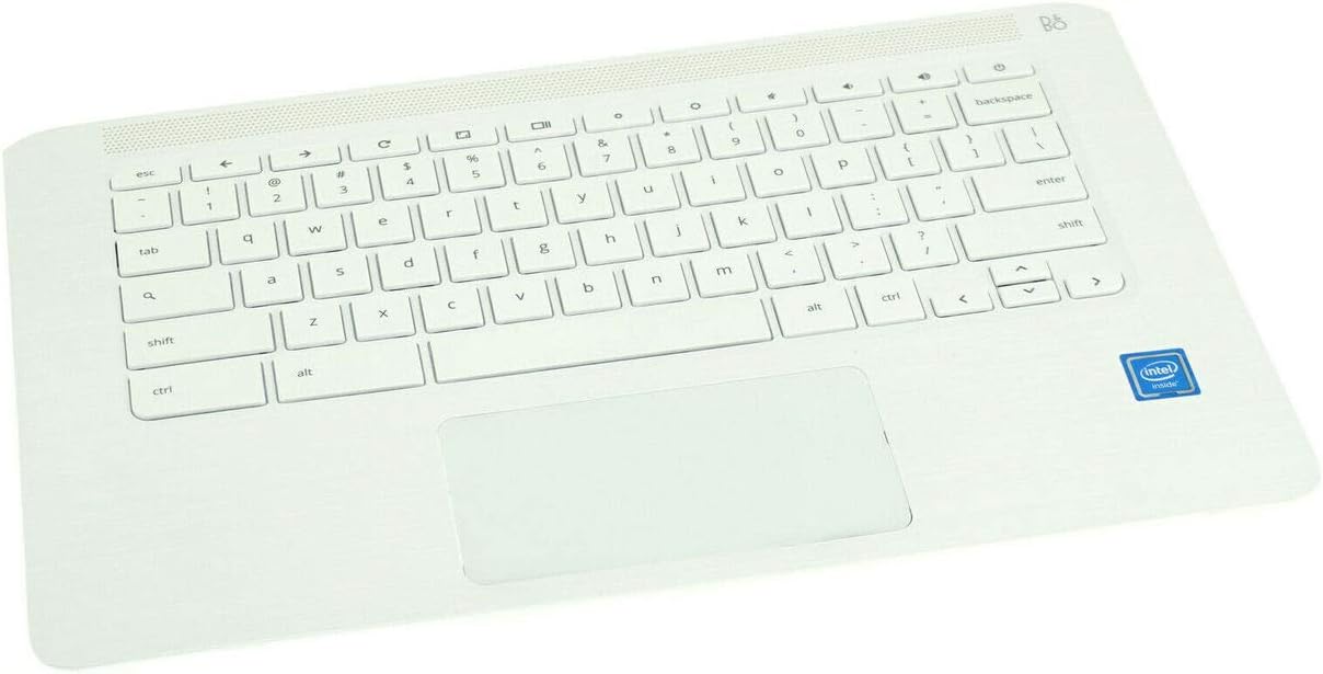 New PTK for HP Chromebook 14-CA021NR Snow White Palmrest Touchpad with Keyboard L17094-001 L17769-001