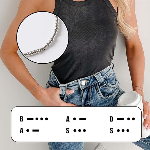 PNNY AMDA Morse Code Bracelets: Funny Friend Gifts for Women Men - Gifts for Best Friend Birthday Moving Away Uplifting Sentimental Get Well — view 3