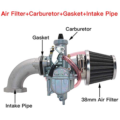 PowerMotor VM22 Carburetor 26mm with Air Filter for Mikuni Intake Pipe Pit Dirt Bike SSR 125cc 140cc Lifan YX Zongshen Dirt Pit Bike XR50 CRF70 KLX BBR Apollo Thumpstar Braaap Atomic DHZ SSR - Thumbnail 4