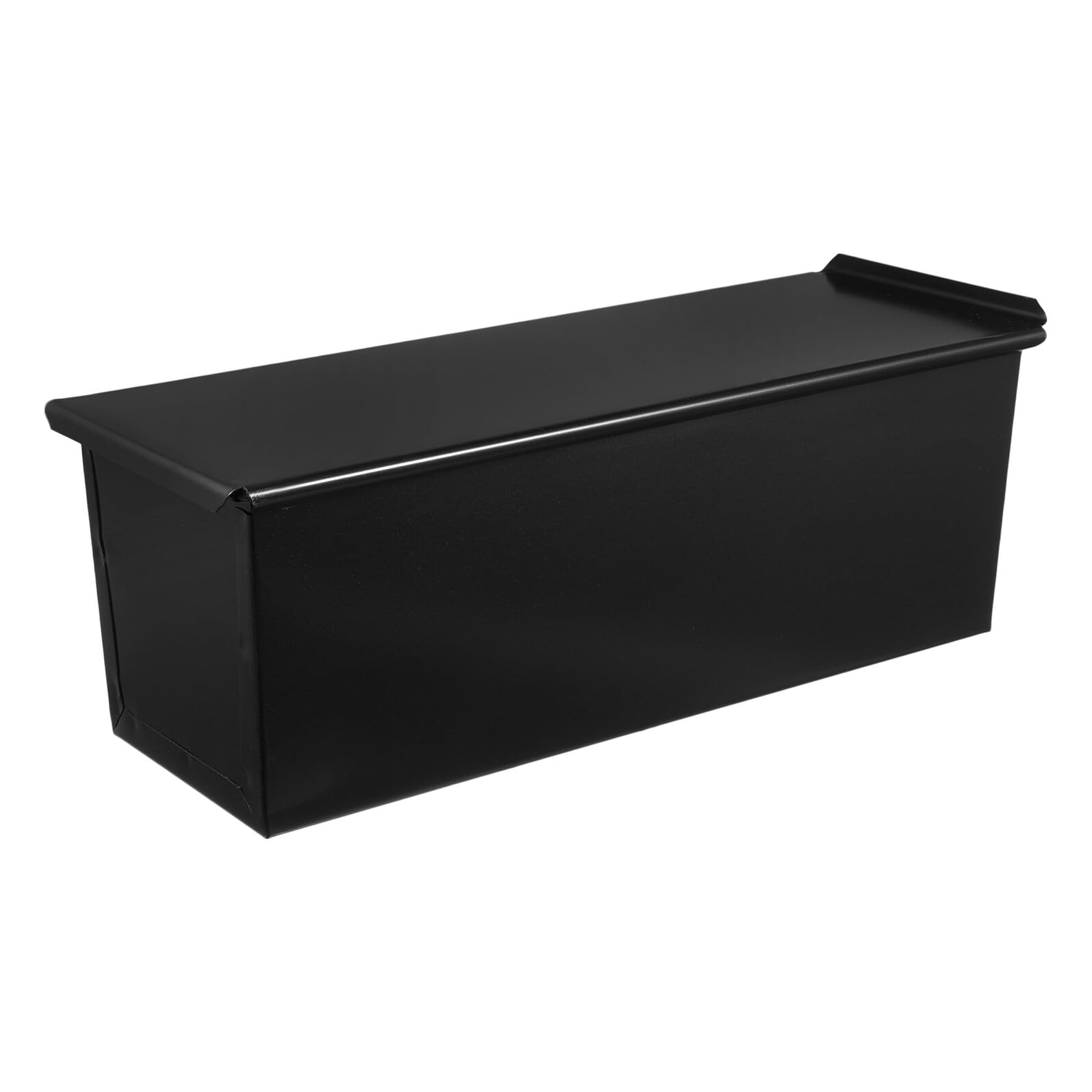 Zerodeko Molde 750g Tapa para Pan Inoxidable con Rectangular Acero | Negro, 5 Orificios, Borde Reforzado, Base con Ventilación, Desmolde Sencillo y Limpieza Rápida