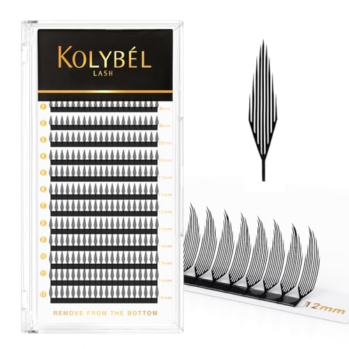 Premade Spire Eyelash Extension Manga Lash Fans Anime Spiky D Curl Wispy Natural Lash Extensions 0.07mm Black Individual Lashes Feather Shape Comic Lashes Extension(0.07-D-10mm Mix)