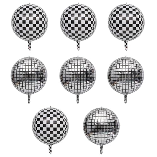 EHDWXVZM 8 peças balões de discoteca decorações para festas fundo de festa balões de decoração com brilho balões de papel de alumínio criativos