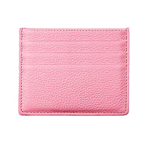 Hibate (Rosa) Mini Cuero FRID Tarjetero Fundas para Tarjetas de Crédito Cartera Hombre Mujer Señoras Niña Niño Piel Billetera