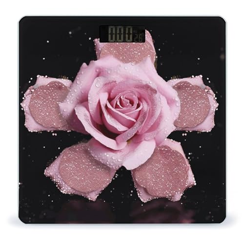 Báscula Digital de Baño con Vidrio Templado y Pantalla LCD miniatura 1