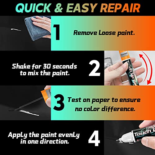 Touch Up Paint For Cars, Quick And Easy Car Auto Paint Touch Up For Car Scratch，Two-In-One Car Paint Scratch Repair, Car Scratch Remover For Deep Scratches, Car Automotive Touch Up Paint (Black) #TOP5