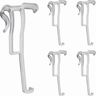 Cutelec 6pcs 3-1/4" Valance Clips Clear Plastic Hidden Retainer Holder for Window Blind Valance,Horizontal Faux & Wood Blinds Cover Hold Clip