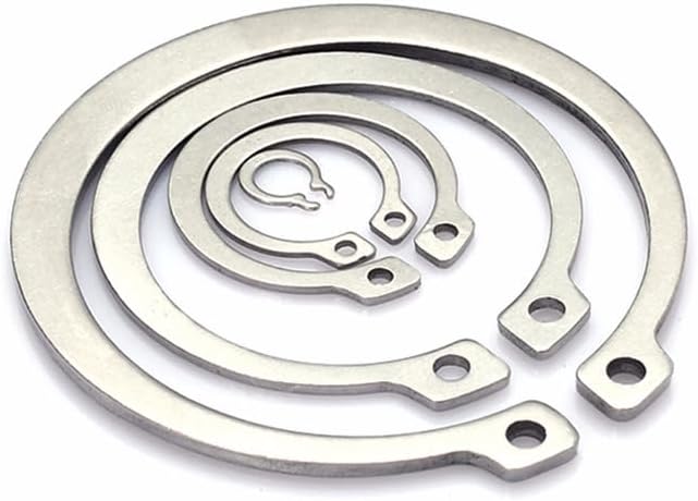 25/5000Pcs M3 M100 Circlips for shaft type A stainless steel/65 manganese steel shaft retaining ring Bearing retainer circlip (Inner Diameter: M50-100Pcs, Color: 304 stainless steel)