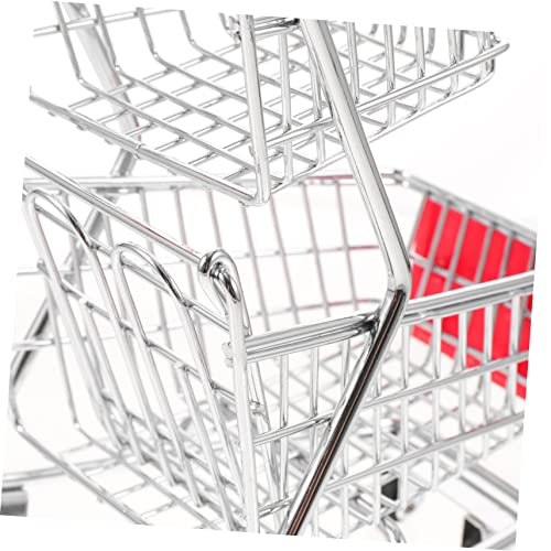 VICASKY Mini Carrinho De Compras Carrinho De Compras Brinquedo Grande Cesta De Presente Pequenos Rec