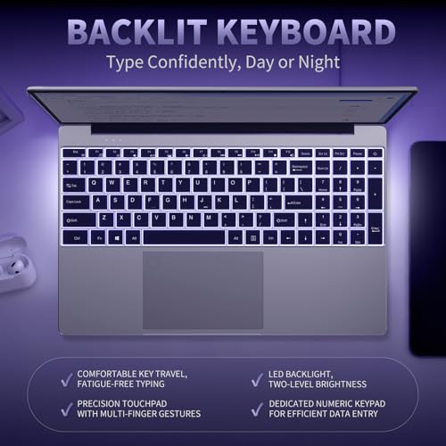Image of 2026 15.6 inch Traditional Laptop Computer, Core i7 7600U 3.9GHz, 16GB RAM 1TB SSD, FHD IPS Display, Windows 11 Pro with Office 365, Type-C Charging, Backlit Keyboard, 3.5lbs