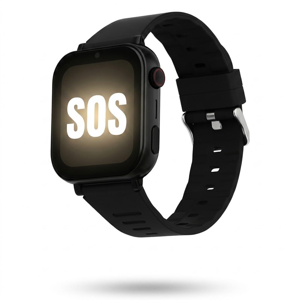 Smartwatch di Sicurezza per Bambini/Anziani con SOS, Videochiamate, Allarme Anticaduta, Monitoraggio Salute e Localizzazione Multipla (GPS + AGPS + LBS + WiFi) – (WatchOne SOS)