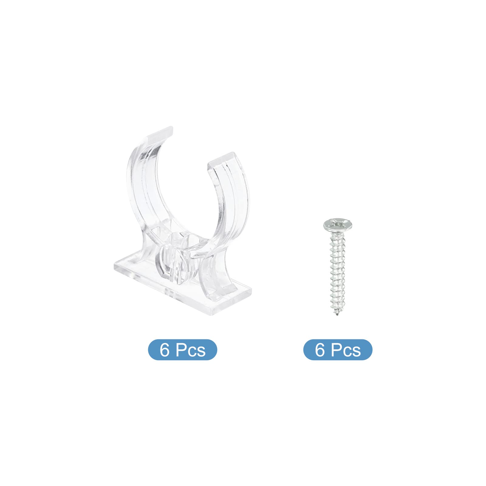 Clips Support T8 Pour Tube LED - Lot De 10 Avec Vis - Montage Plafond Ou Mur - Sourcing Map