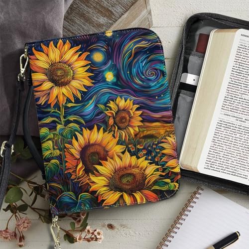 Bible Cover Cases Women Men Large Leather Bible Bag with Strap Lightweight Tote Bag4