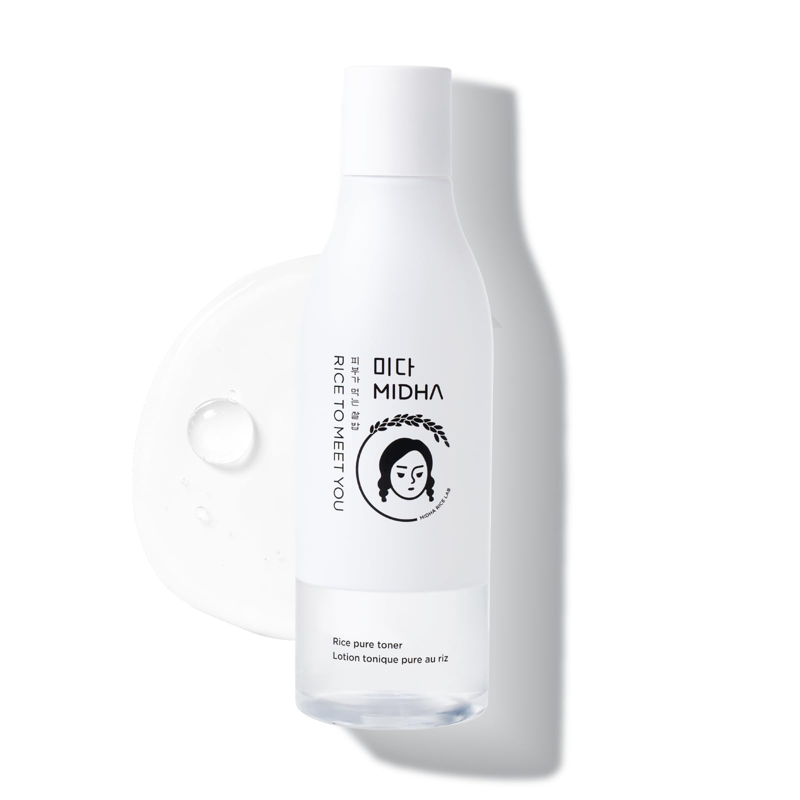 MIDHA Rice Pure Toner, 6.76fl.oz/200ml, Hydrating, Soothing, Fast-Absorbing Daily Toner – Lightweight, Vegan, Alcohol-Free, Clean Beauty Skincare for Sensitive & Dry Skin