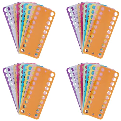 Yuenpun 40 Tarjetas Organizadoras De Hilo De Bordado De Plástico, 10 Colores, 20 Posiciones, Tarjeta De Soporte De Hilo De Punto De Cruz, 20 X 8 Cm, Tarjetas Organizadoras De Hilo De Punto De Cruz