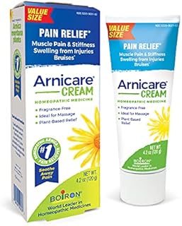 Boiron Arnicare Cream for Soothing Relief for Joint Pain, Muscle Pain, Muscle Soreness, and Swelling from Bruises or Injury - Fast Absorbing and Fragrance-Free - 4.2 oz