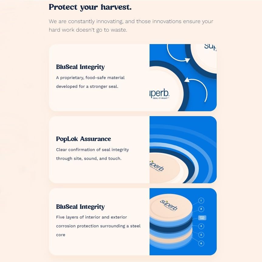 Miniatura 6 de Tapas para conservas  Mason Jar tapa de boca ancha para tarros Ball y Kerr, 3.25 pulgadas de grado alimenticio con sellos gruesos, fabricado en