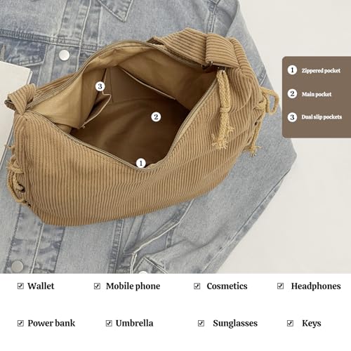 Image of MYHOZEE Canvas Tote Bag, Large Hobo Bags for Women Aesthetic Shoulder Purses Cute Simple Crossbody Purse